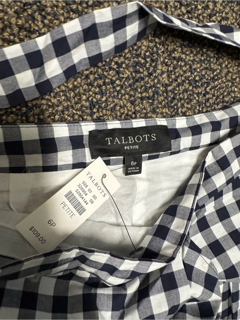 Gingham Tie-Front Midi Skirt | Talbots